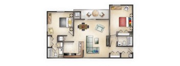 Floor plan at The Cloisters, DC, 20017