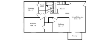 3 Bedroom - Balcony or Patio- Azeeze Bates