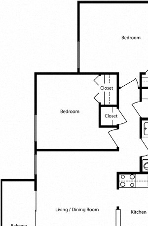 2 Bedroom - Balcony or Patio- Pentacle