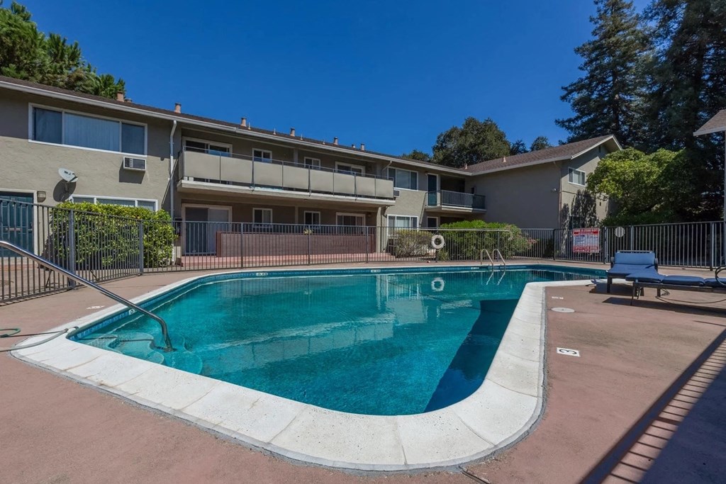 the swimming pool at our apartments