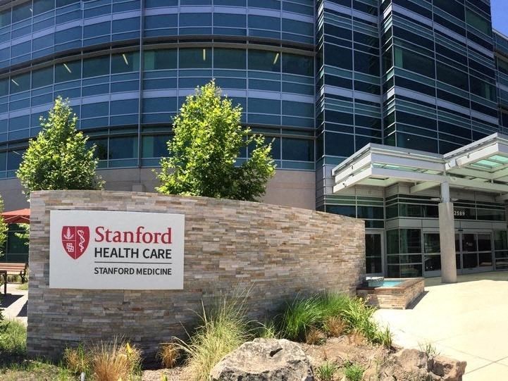 with a sign in front of it