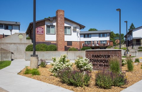 an image of the manager information center sign in front of a building