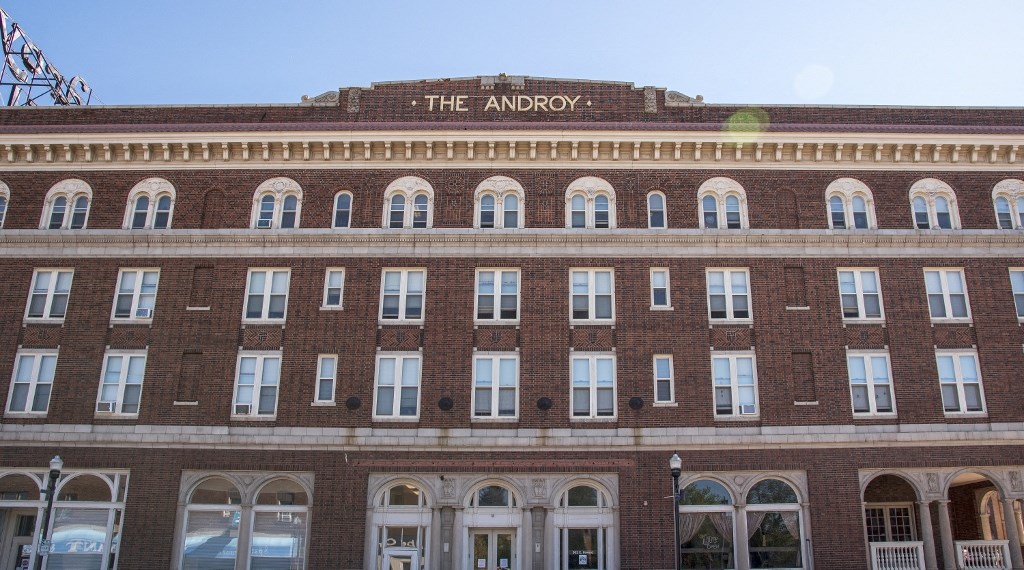 A photo of the front of The Androy Apartments in Hibbing, MN.