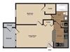 1 Bed 1 Bath Floor Plan 1 Bed 1 Bath Floor Plan at Park Laureate in Jeffersontown, Louisville, KY 40220