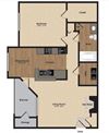 1 Bedroom 1 Bathroom Floor Plan 1 Bedroom 1 Bathroom Floor Plan at Park Laureate in Jeffersontown, Louisville, KY 40220