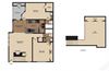 2 Bed 2 Bath Floor Plan 2 Bed 2 Bath Floor Plan at Park Laureate in Jeffersontown, Louisville, KY 40220