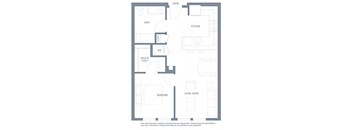 1 bedroom floor plan | Aventine Apartments Hercules CA