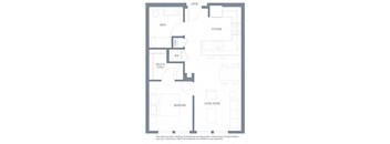 1 bedroom floor plan | Aventine Apartments Hercules CA