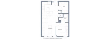 1 bedroom floor plan | Aventine Apartments Hercules CA