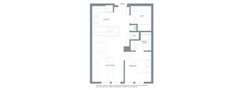 1 bedroom floor plan | Aventine Apartments Hercules CA