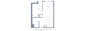 1 bedroom floor plan | Aventine Apartments Hercules CA