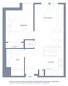 1 bedroom floor plan | Aventine Apartments Hercules CA