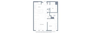 1 bedroom floor plan | Aventine Apartments Hercules CA