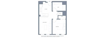 1 bedroom floor plan | Aventine Apartments Hercules CA