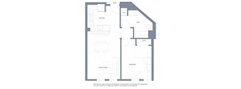 1 bedroom floor plan | Aventine Apartments Hercules CA