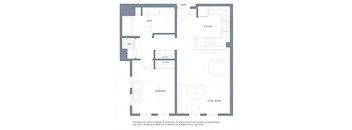 1 bedroom floor plan at Aventine, Hercules, California