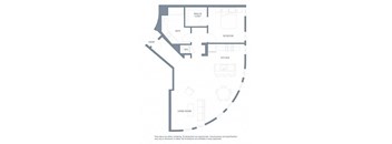 1 bedroom floor plan | Aventine Apartments Hercules CA