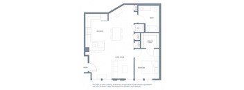 1 bedroom floor plan | Aventine Apartments Hercules CA