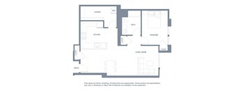 1 bedroom floor plan | Aventine Apartments Hercules CA
