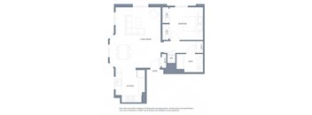 1 bedroom floor plan | Aventine Apartments Hercules CA