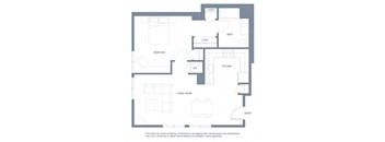 1 bedroom floor plan | Aventine Apartments Hercules CA