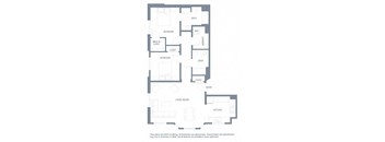 2 bedroom floor plan | Aventine Apartments Hercules CA