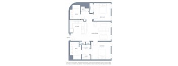 2 bedroom floor plan at Aventine, California, 94547