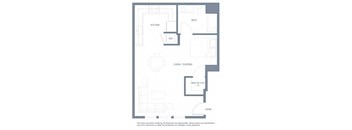 Studio floor plan at Aventine, Hercules