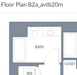 2 bedroom floor plan | Aventine Apartments Hercules CA
