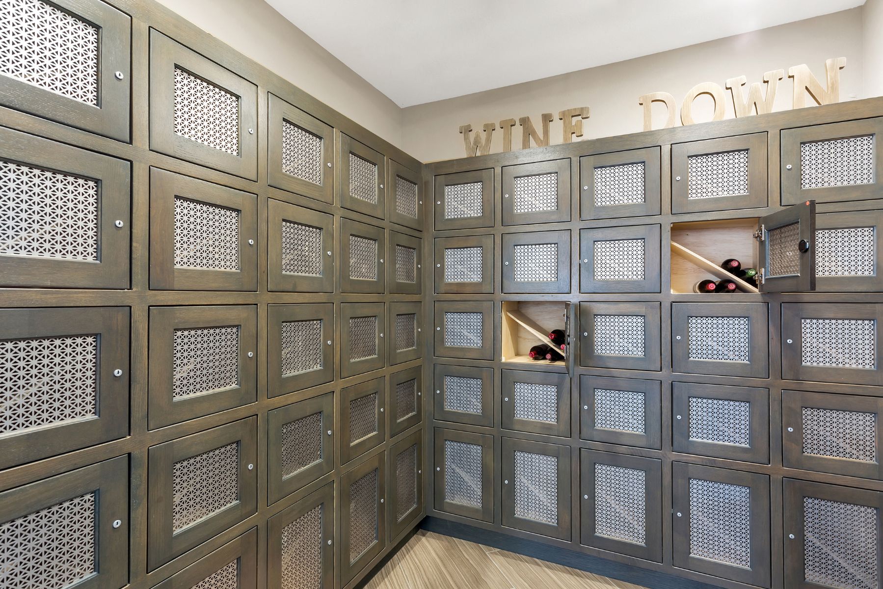 Westwood Green Apartments Clubhouse Wine Room with Lockers