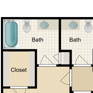 2 Bed | 2 Bath