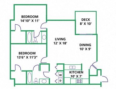 Shayler Glen Two Bedroom Two Bath