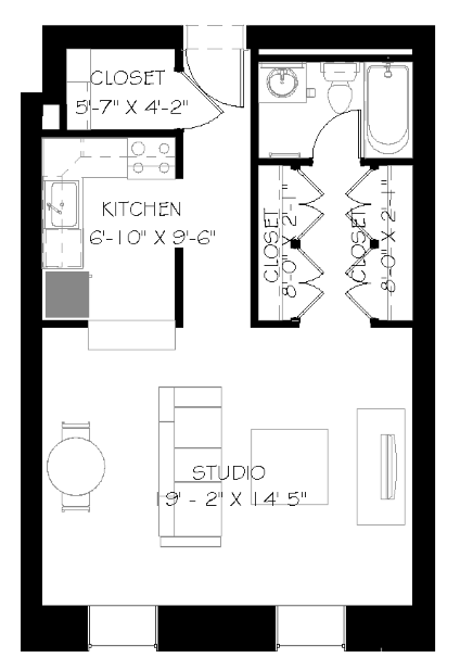 Unit Type 06-A at Stonehouse Square, Minneapolis, MN, 55413