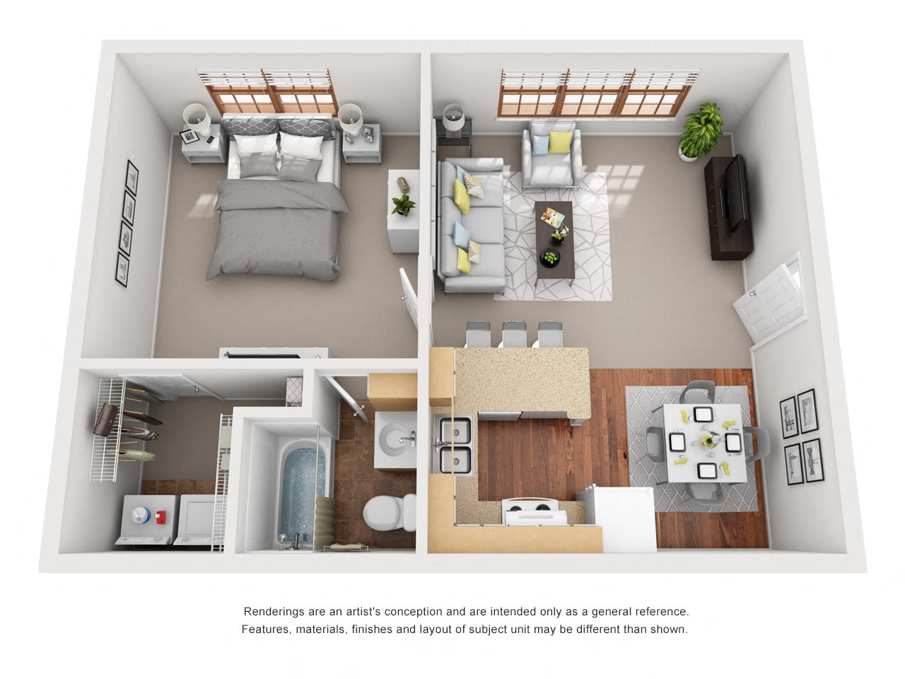 McKinley One Bed, One Bath apartments for rent greensboro nc newly renovated pet friendly