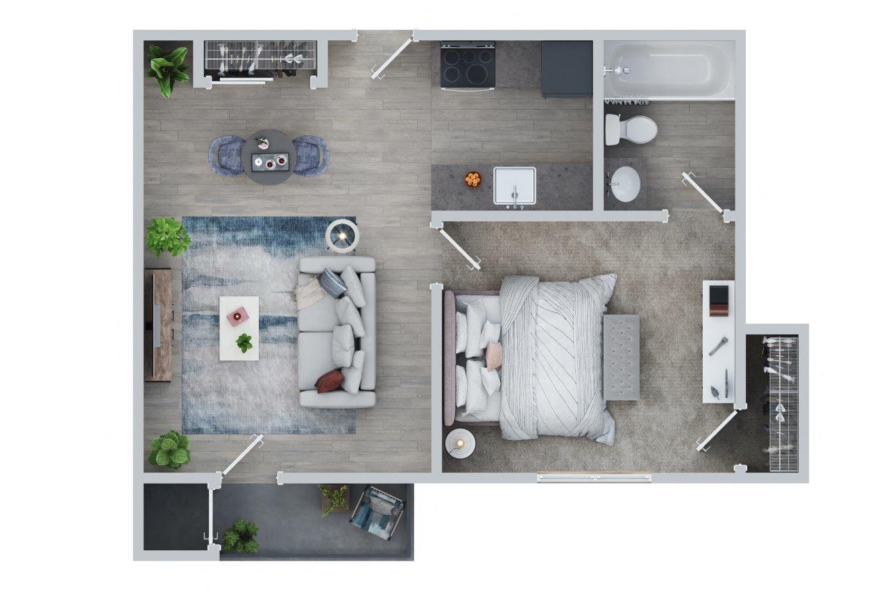 1 BED - 1 BATH | 546 SQ.FT. at The Meadows, Chelmsford, 01824