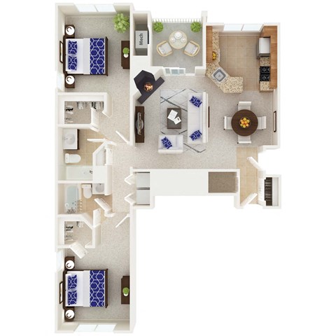 2 bed 2 bath A at The Morgan Apartment Homes, Maryland, 20852