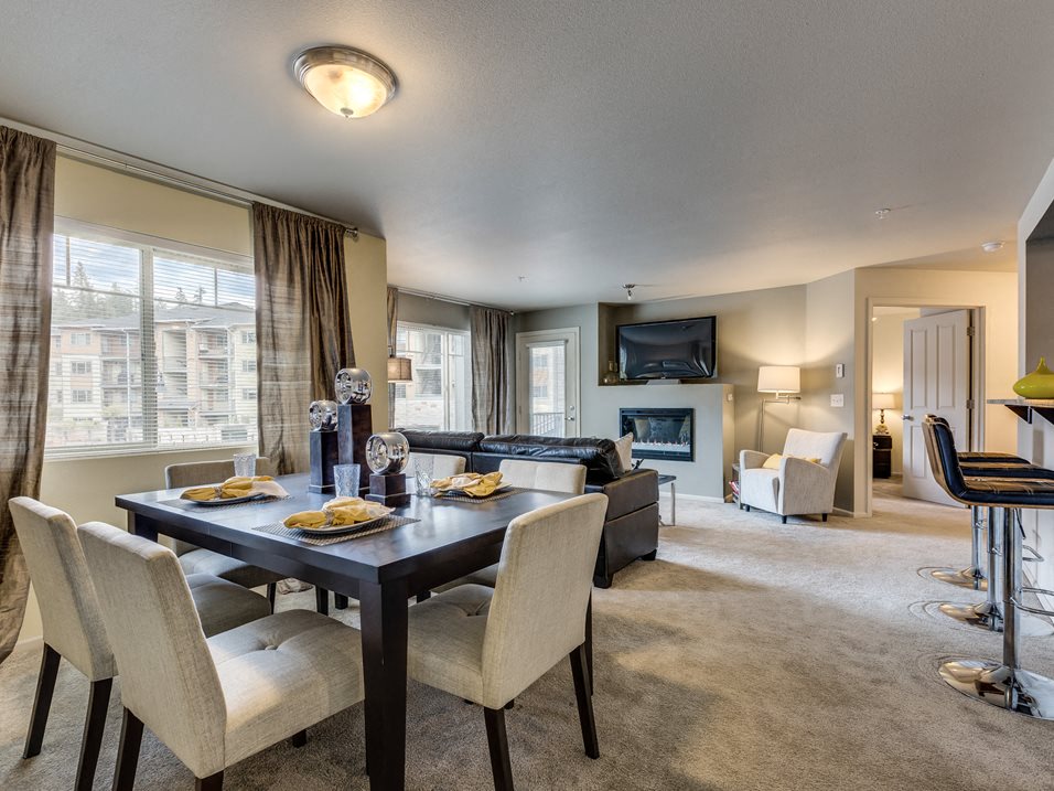 Dining and living room area