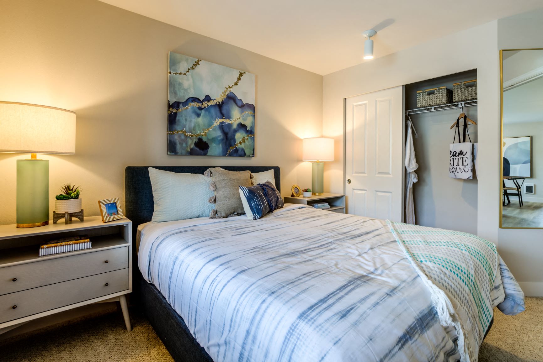 One Bedroom Apartments in Issaquah WA-Vue Issaquah Spacious Bedroom with Walk In Closet