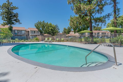 the swimming pool at our apartments