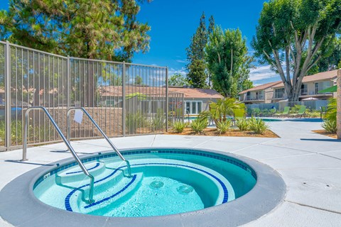 our apartments have a small jacuzzi in our community pool