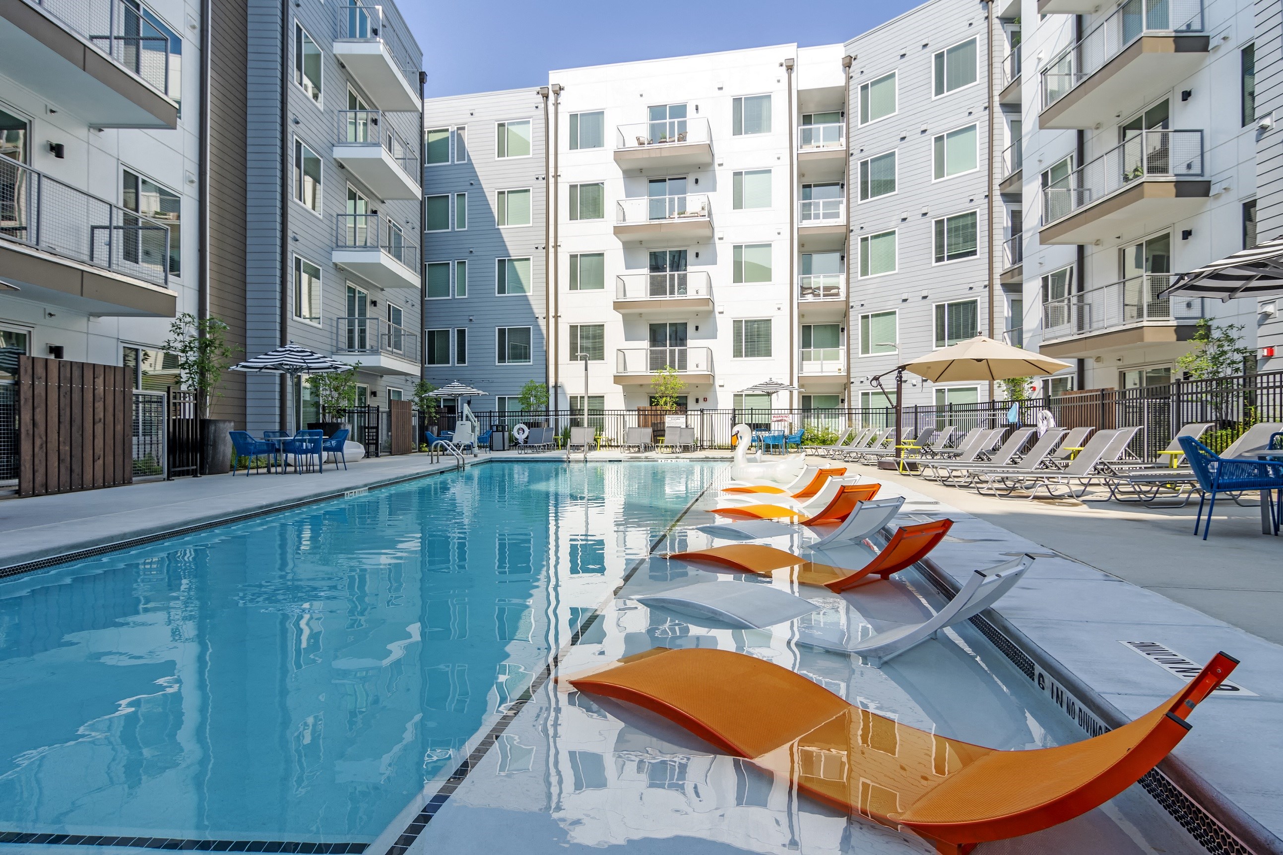 Swimming Pool With Relaxing Sundecks at Spoke Apartments, Georgia, 30307