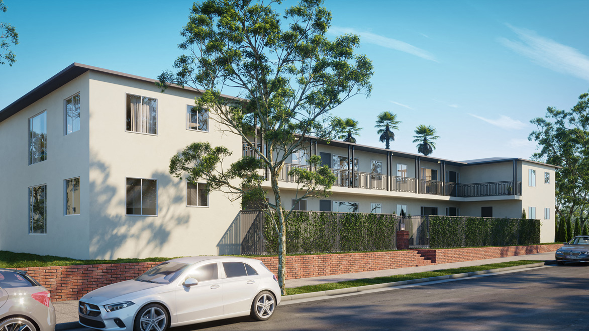 Exterior with courtyard space