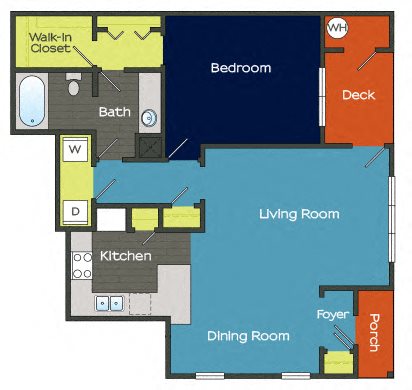 One Bedroom One Bathroom Apartment 975 sq ft One Bedroom One Bathroom Apartment 975 sq ft