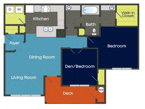 One Bedroom Apartment with Den 1,100 sq ft One Bedroom Apartment with Den 1,100 sq ft