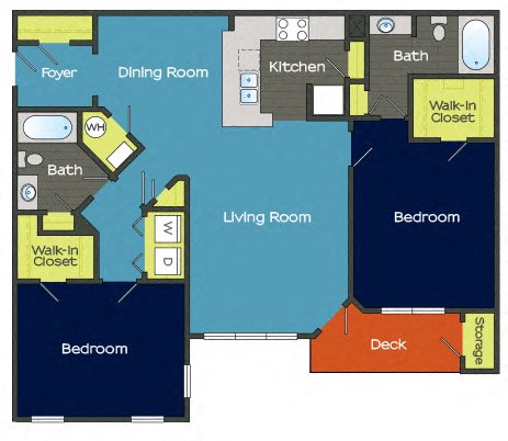 Two Bedroom Two Bathroom Apartment 1200 sq ft Two Bedroom Two Bathroom Apartment 1200 sq ft