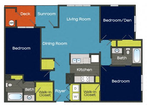Two Bedroom Two Bathroom with a Den Two Bedroom Two Bathroom with a Den