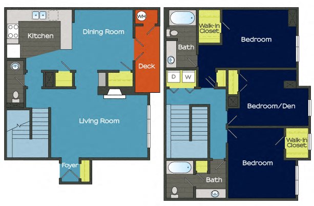 Two Bedroom Two and a half Bathroom with a Den Two Bedroom Two and a half Bathroom with a Den