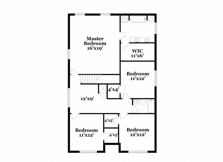 floor plan of the first floor of a house with a bedroom and a living room