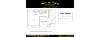 Plan 2 - 1 Bed, 1 Bath, Study, Carport