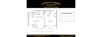 Plan 3 -1 Bed (Large) 1 Bath WIC Carport